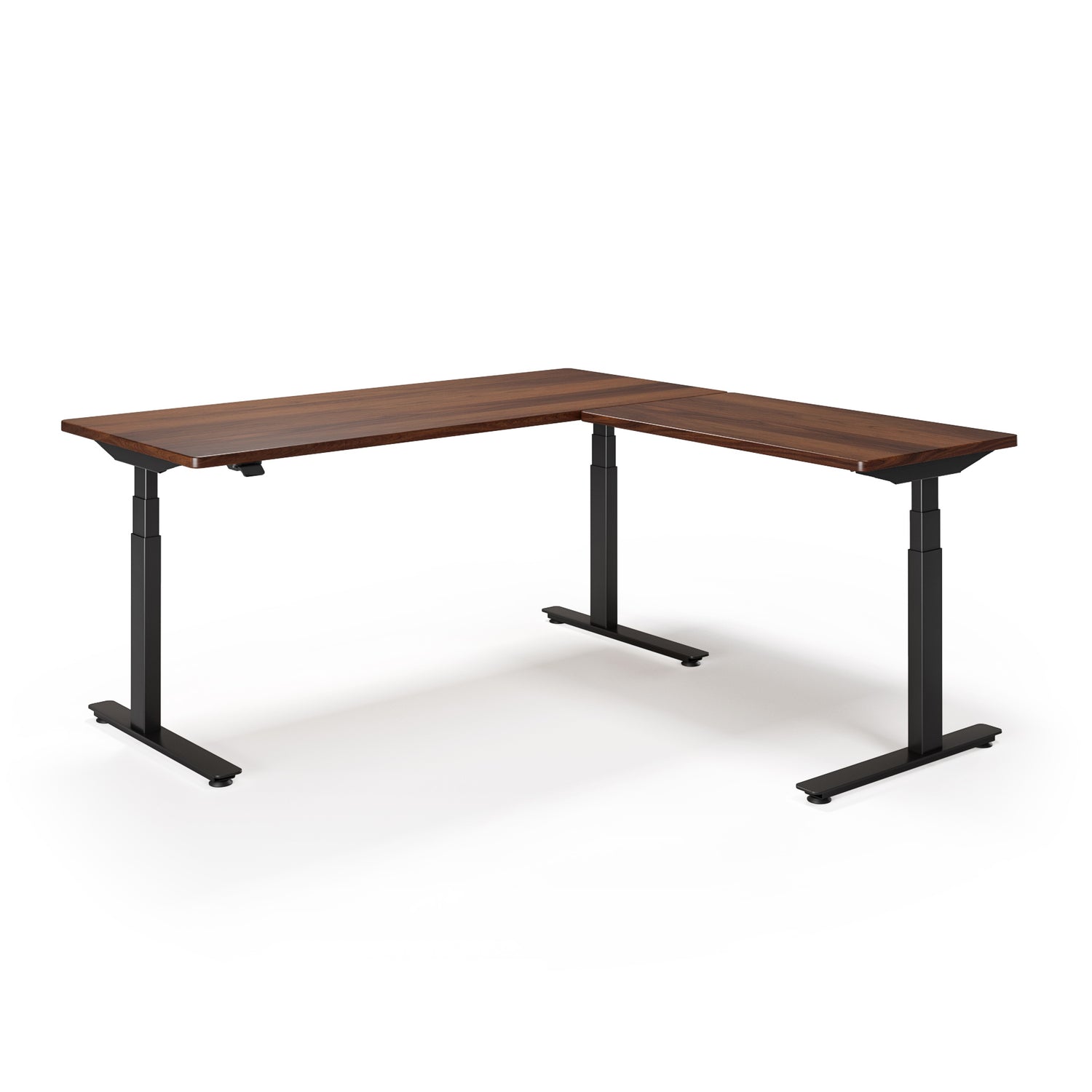P1 ELITE L-Shaped Standing Desk with Solid Wood Desktop
