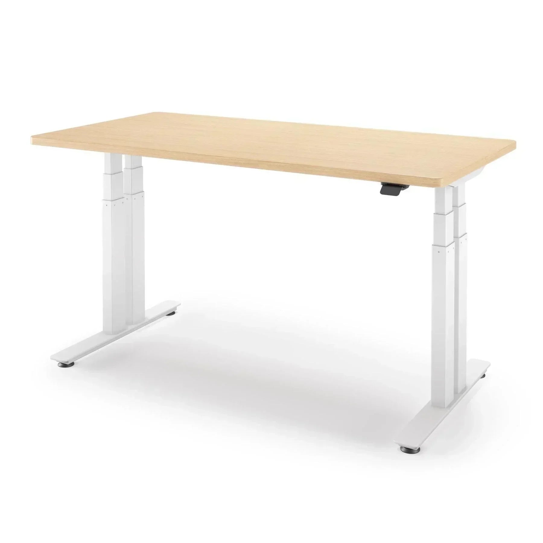P1 ELITE+ Standing Desk 30x59-Almond Cherry-With Grommet Holes-White-iMovR