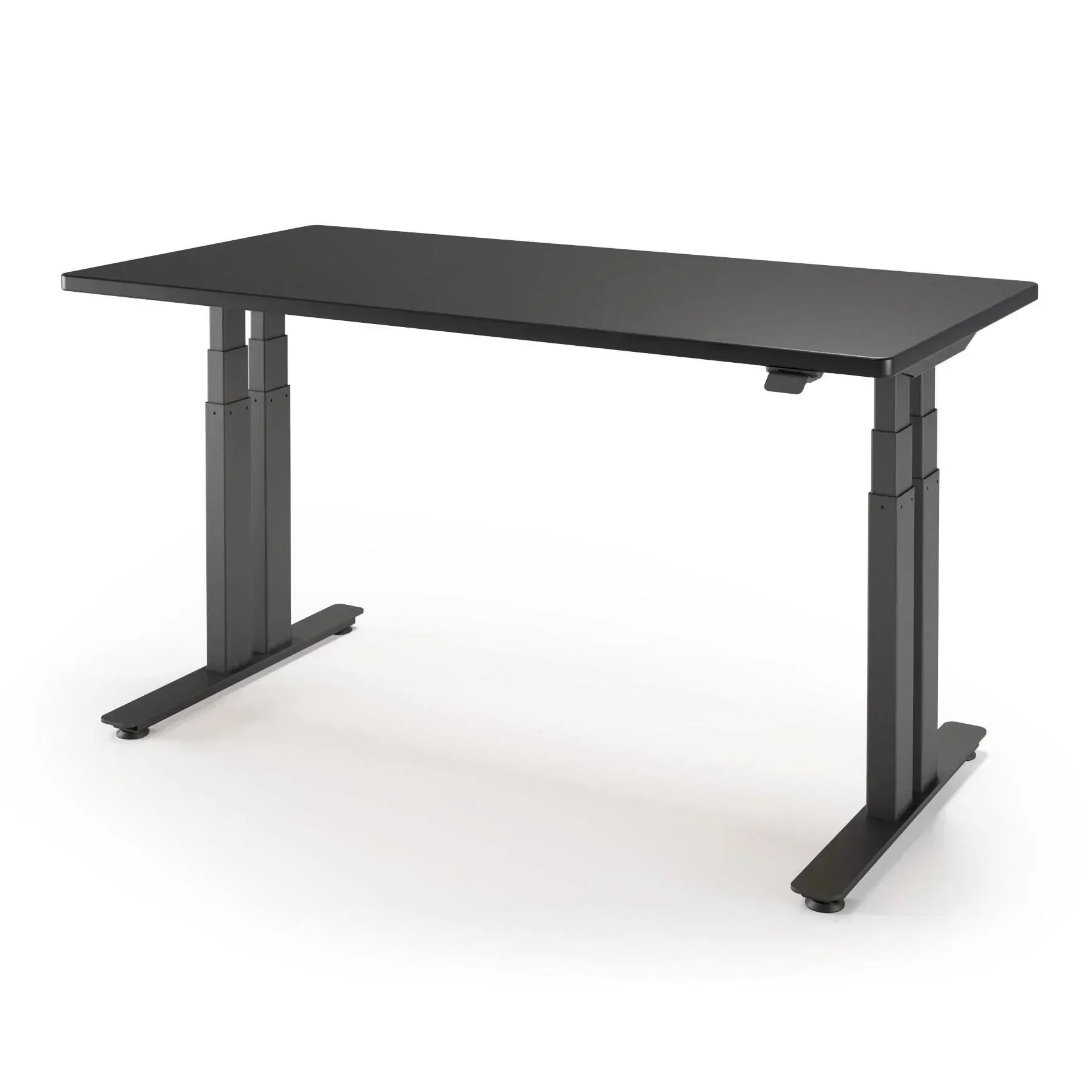 P1 ELITE+ Standing Desk 30x59-Black-With Grommet Holes-Black-iMovR