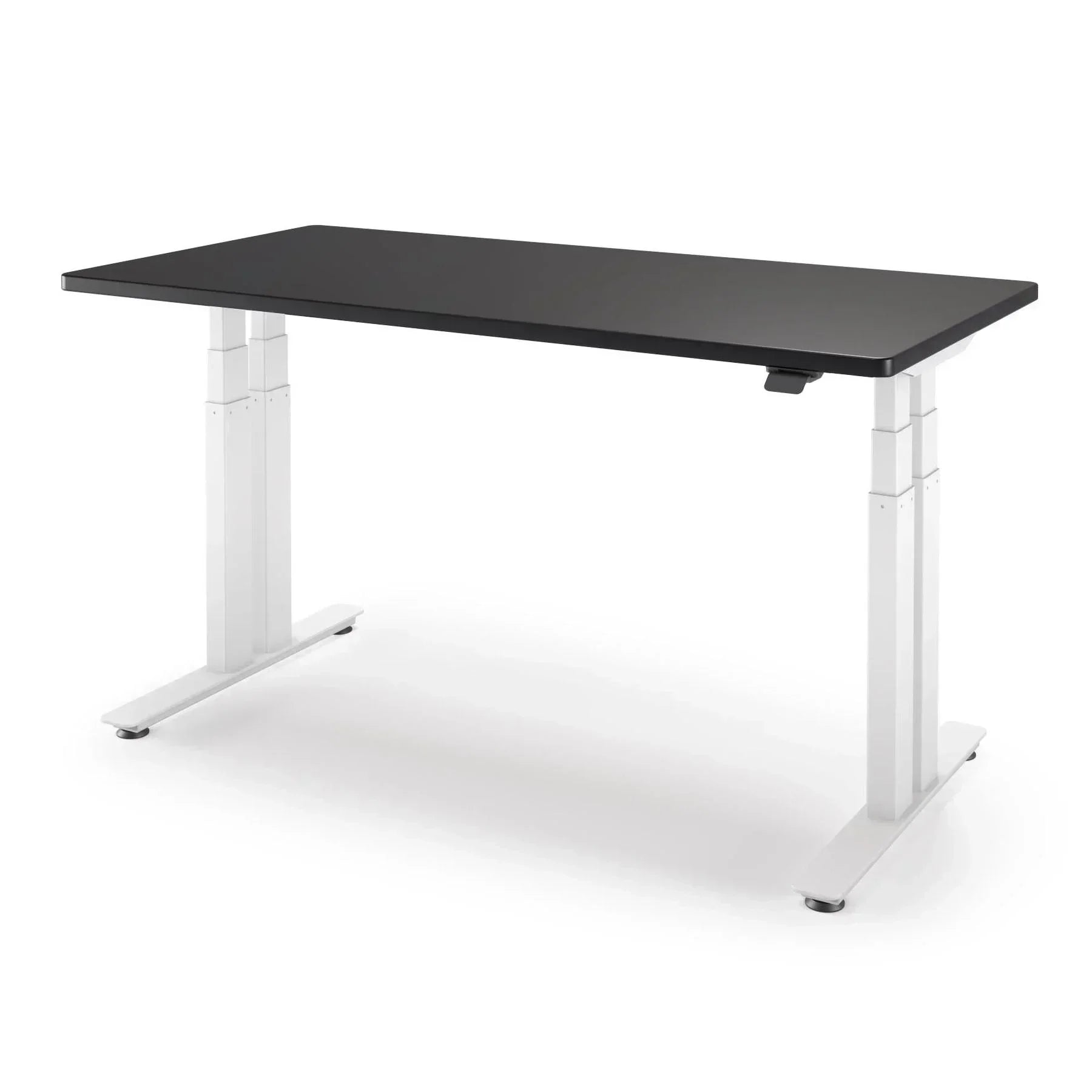 P1 ELITE+ Standing Desk 30x59-Black-With Grommet Holes-White-iMovR