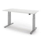 P1 ELITE+ Standing Desk 30x59-Fashion Gray-With Grommet Holes-Silver-iMovR