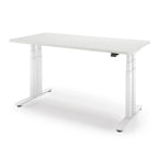 P1 ELITE+ Standing Desk 30x59-Fashion Gray-With Grommet Holes-White-iMovR