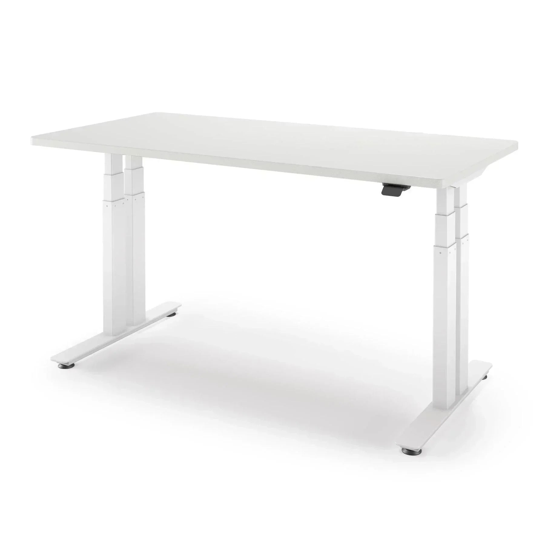 P1 ELITE+ Standing Desk 30x59-Fashion Gray-With Grommet Holes-White-iMovR