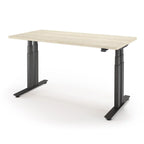 P1 ELITE+ Standing Desk 30x59-Natural Oak-With Grommet Holes-Black-iMovR