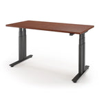 P1 ELITE+ Standing Desk 30x59-Shaker Cherry-With Grommet Holes-Black-iMovR