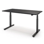 P1 ELITE Standing Desk in 3D Laminate 30x95-Black-With Grommet Holes-Black-iMovR