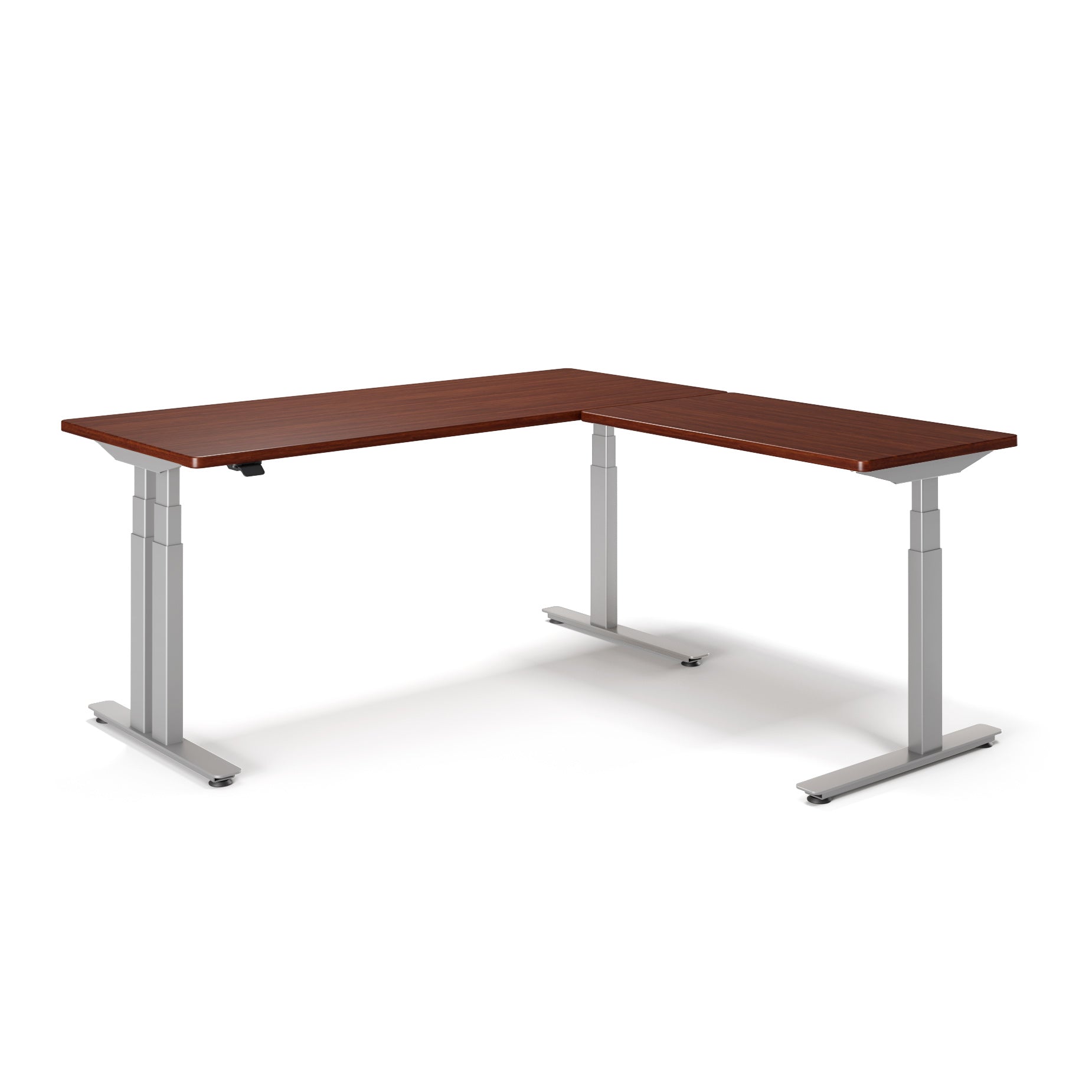 P1 ELITE PLUS L-Shaped Standing Desk with 3D Laminate Desktop