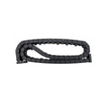 Black Tucker Cable Chain for standing desks, a durable, articulated cable management solution.