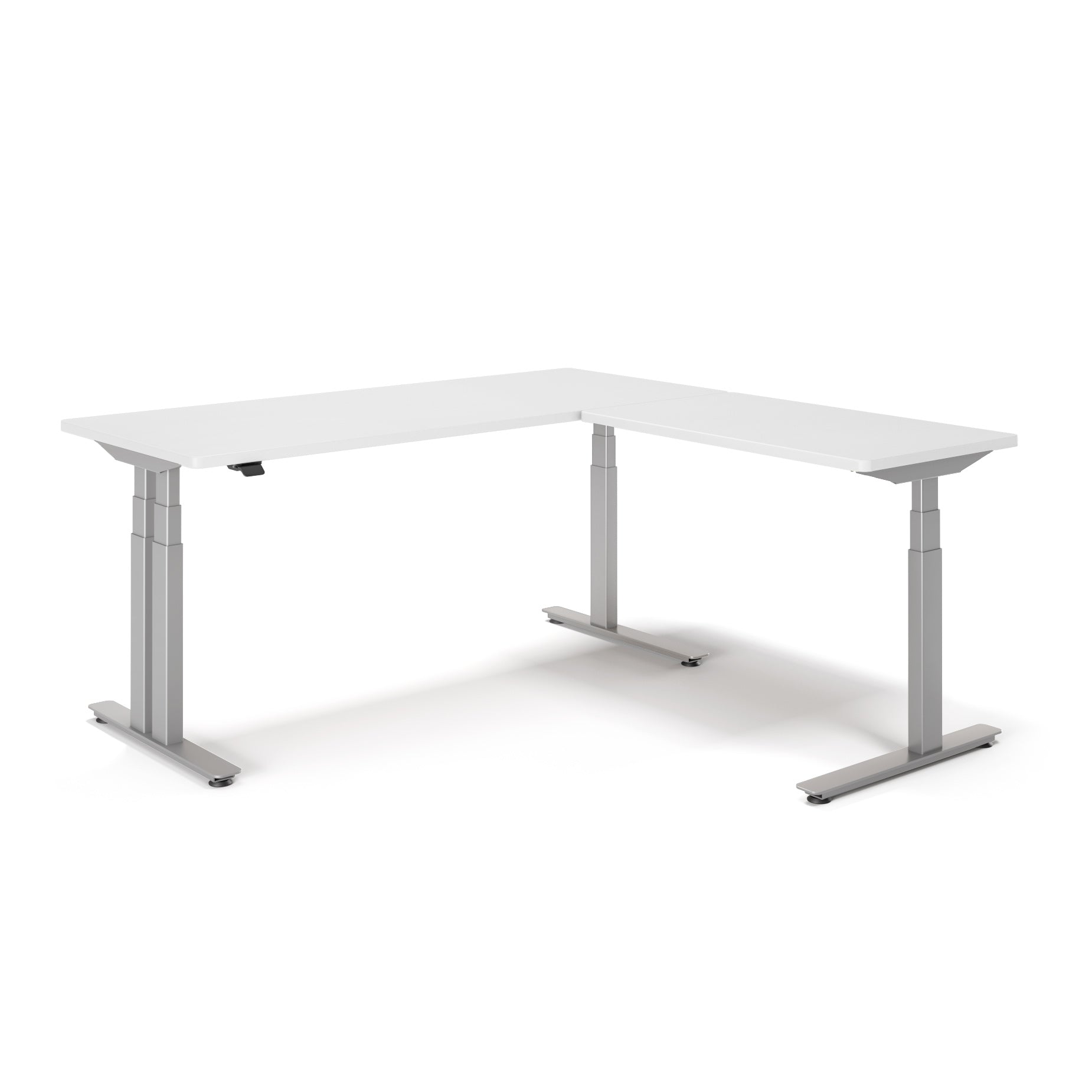 P1 ELITE PLUS L-Shaped Standing Desk with 3D Laminate Desktop