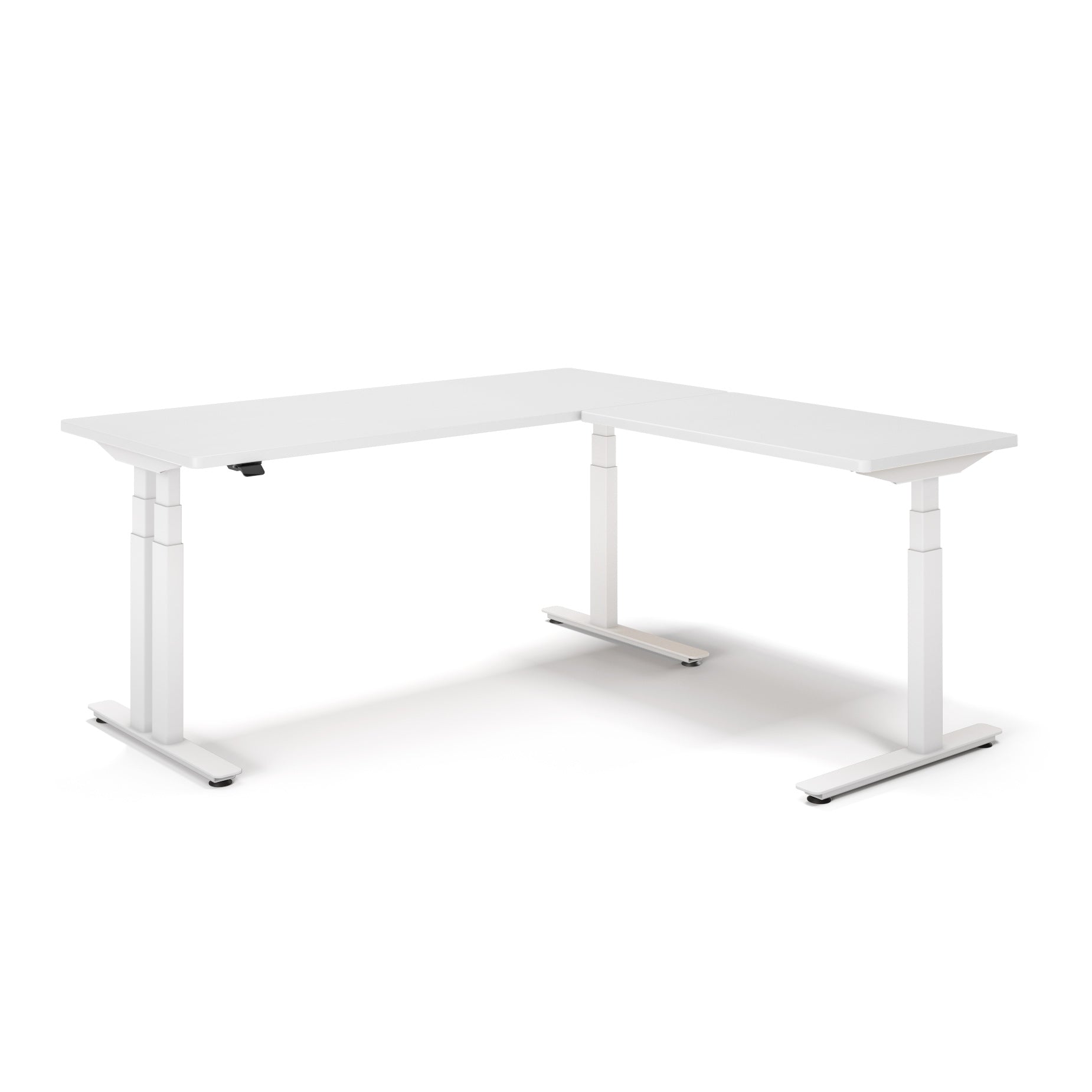 P1 ELITE PLUS L-Shaped Standing Desk with 3D Laminate Desktop