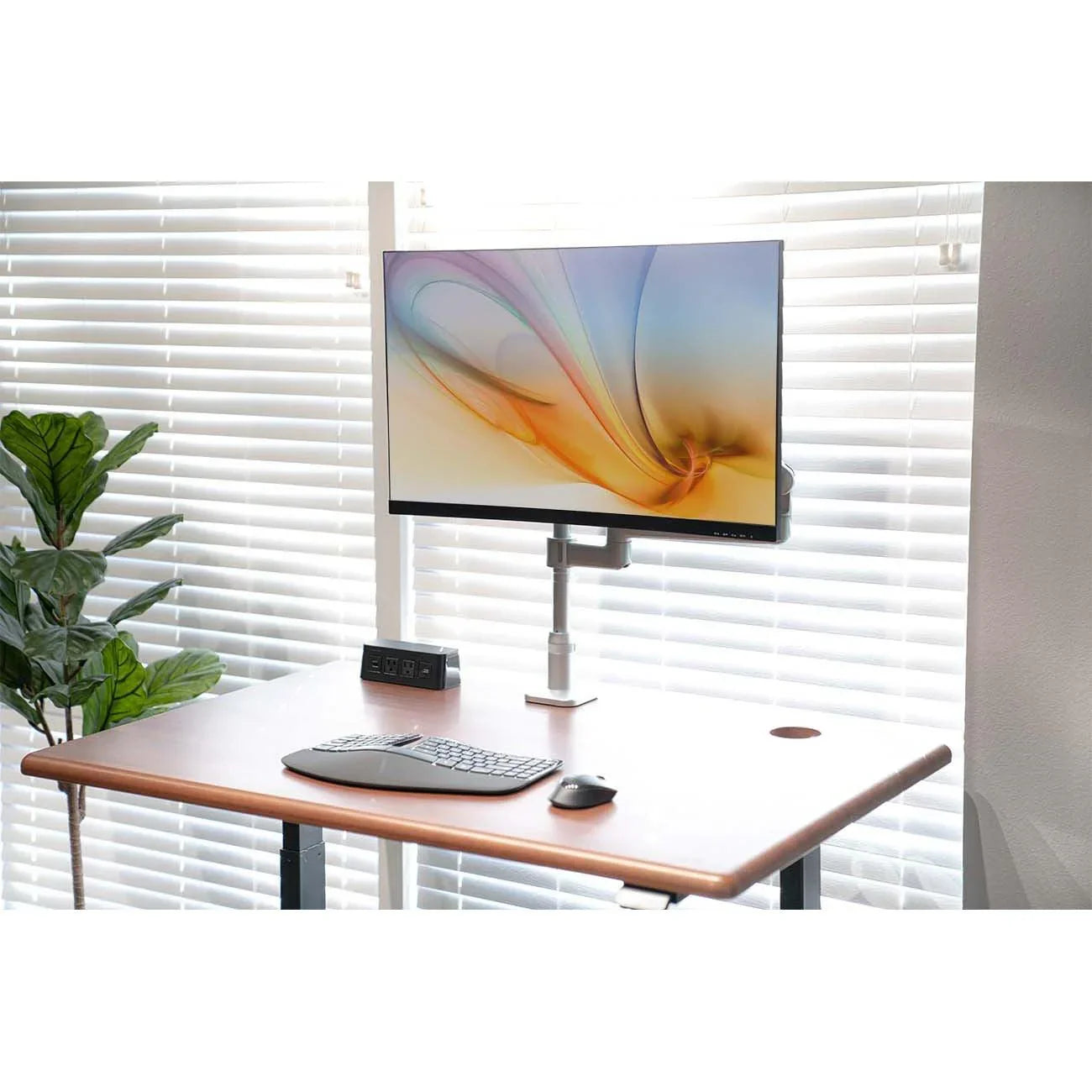 Compass Single Monitor Arm, silver finish