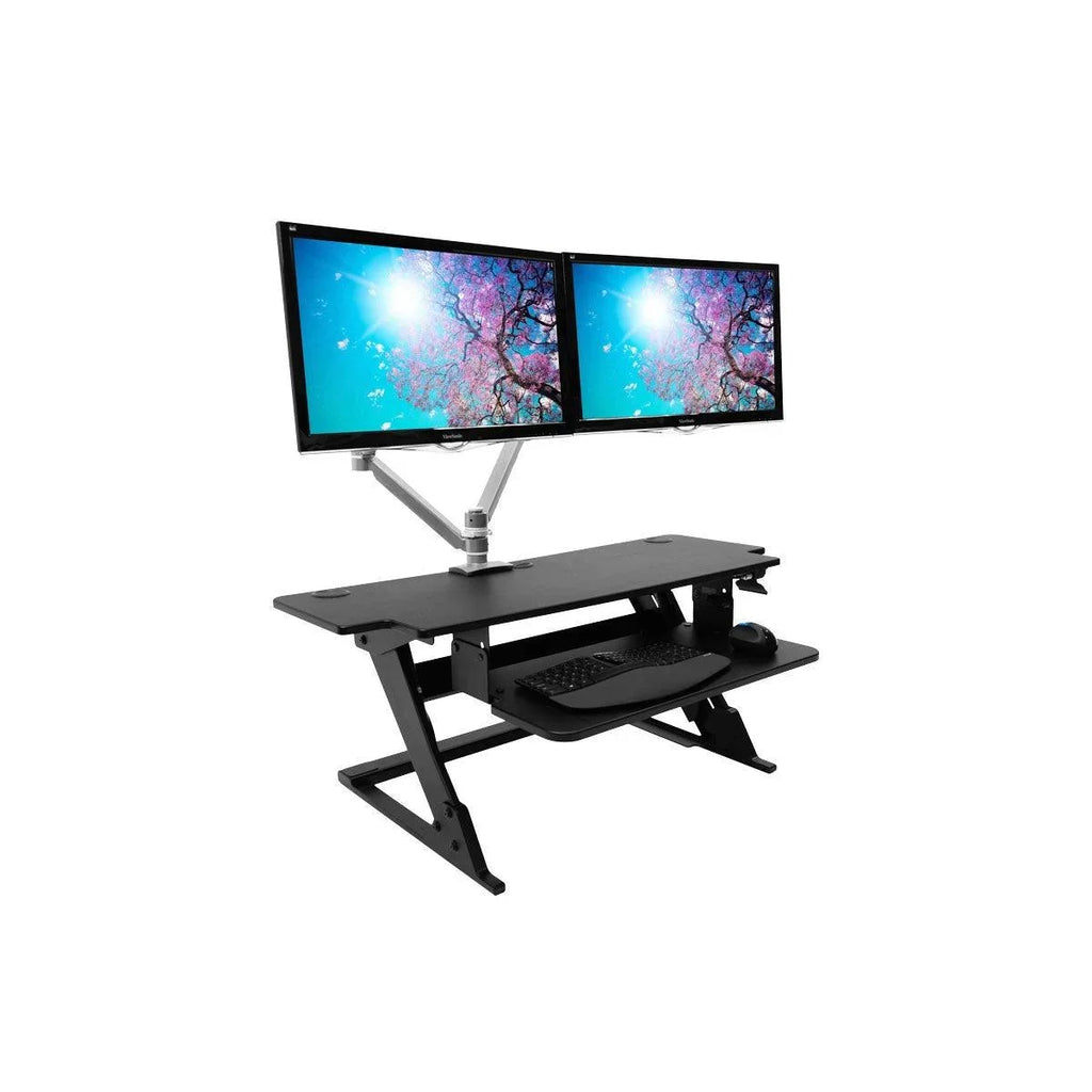 ZipLift+ HD 42" Standing Desk Converter - Dual Monitors, Left Side