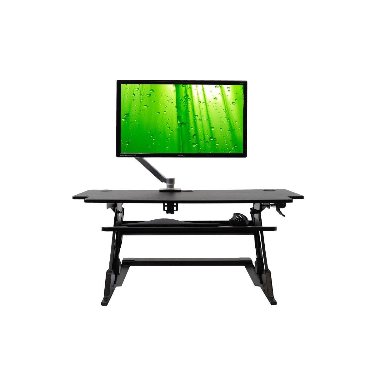 ZipLift+ HD 42" Standing Desk Converter - Single Monitor, Head-on
