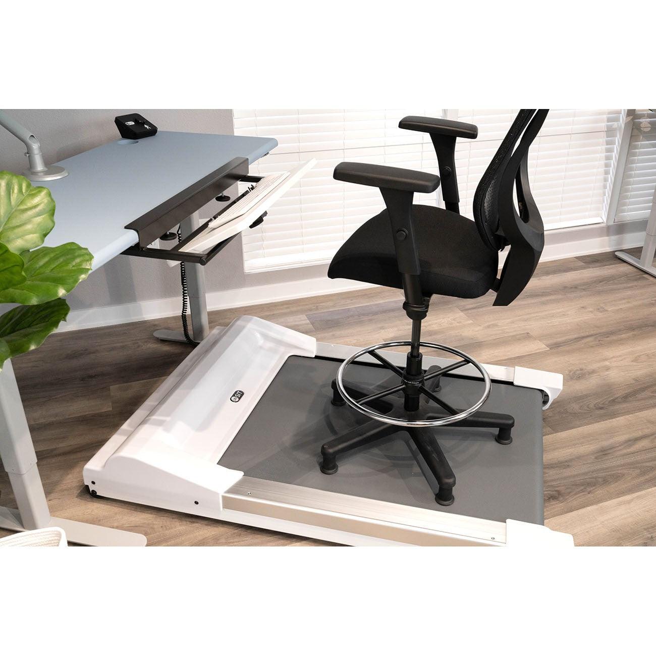 McHale TreadTop StableChair on the Unsit Office Treadmill, Left View