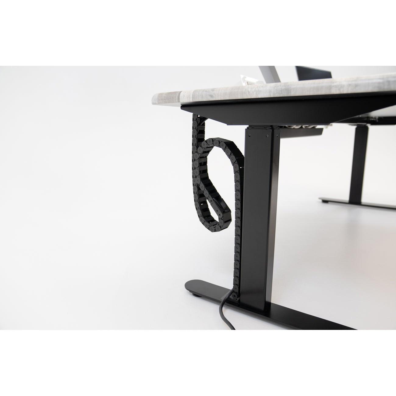Desk with Tucker Cable Chain installed.