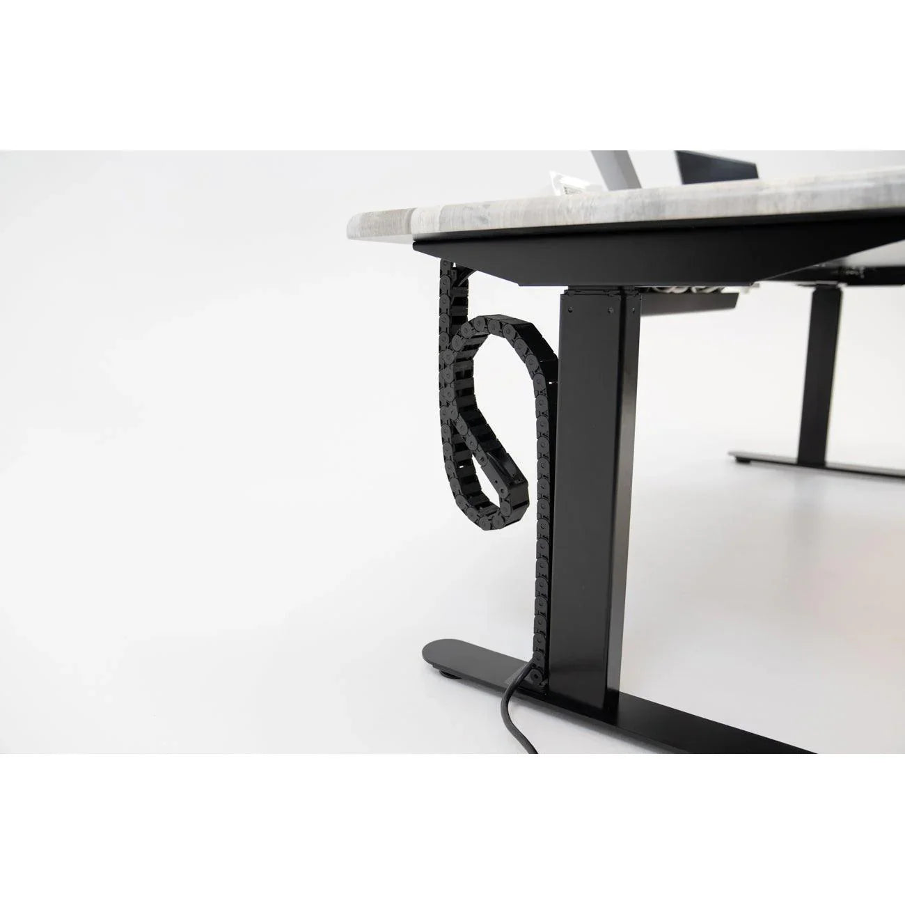 Desk with Tucker Cable Chain installed.