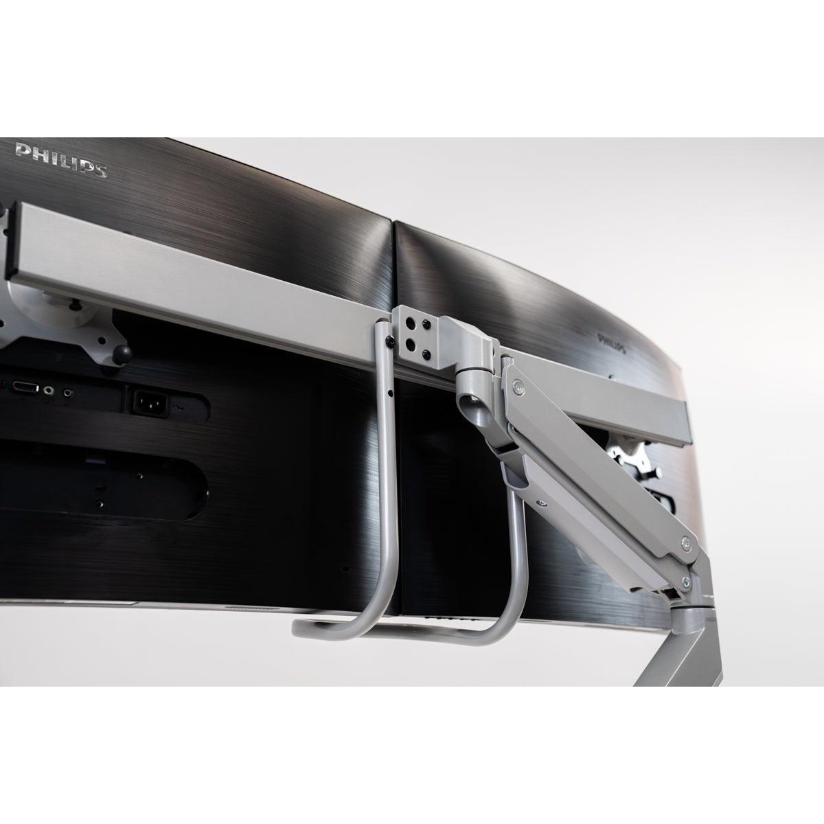 Compact range of ZipView Unison Dual Monitor Arm with Handle